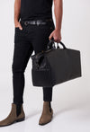 Black Leather Duffel Bag