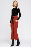 Sky's In View High Waist Front Slit Trouser