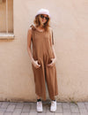 The Faye Organic Cotton Tie Shoulder Pocket Jumpsuit