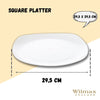 White Square Platter 11.5