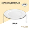 Professional Rolled Rim White Dinner Plate 10