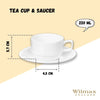 White 7 Oz | 220 Ml Tea Cup & Saucer