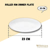 Professional Rolled Rim White Dinner Plate 9