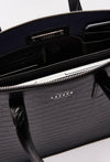 Croco Leather Slim Briefcase