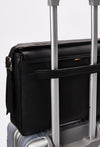 Black Travel Leather Messenger With Magnet Closure