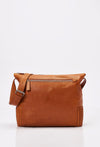 Tan Leather Crossbody Messenger