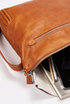 Tan Leather Crossbody Messenger