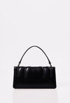 Black Leather Crossbody Flap Bag 'Hilda'