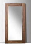 Walnut Veneer Glass Wall Mirror | 39