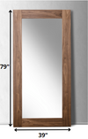 Walnut Veneer Glass Wall Mirror | 39