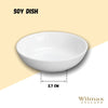 Round Porcelain White Soy Dish 3