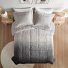 Brielle Ombre Shaggy Long Fur Comforter Mini Set