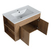 30 Inch Bathroom Vanity With White Ceramic Basin and Adjust Open Shelf(KD-PACKING)