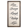 Live Dream Laugh Happy Love Wood And Metal Wall Decor