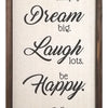 Live Dream Laugh Happy Love Wood And Metal Wall Decor