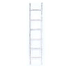 6 Step Rustic White Wash Wood Ladder Shelf