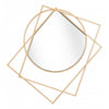 Geometric Overlaps Gold Finish Wall Mirror | 32