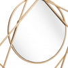 Geometric Overlaps Gold Finish Wall Mirror | 32