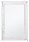 Silver Rectangle Tiled Accent Glass Wall Mirror | 24
