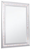 Silver Rectangle Tiled Accent Glass Wall Mirror | 24