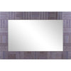 Gray Rectangle Tiled Accent Glass Wall Mirror | 24