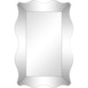 Clear Scalloped Edge Accent Glass Wall Mirror | 23.5