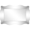 Clear Scalloped Edge Accent Glass Wall Mirror | 23.5