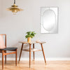 Silver Oval & Rectangle Accent Metal Wall Mirror | 32