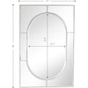 Silver Oval & Rectangle Accent Metal Wall Mirror | 32