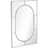 Silver Oval & Rectangle Accent Metal Wall Mirror | 32