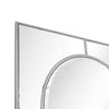 Silver Oval & Rectangle Accent Metal Wall Mirror | 32