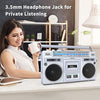 Retro 1980s Style Bluetooth Boombox with AM/FM Shortwave Radio & Cassette Tape Player Recorder