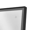 Black Lighted Rectangle Accent Framed Wall Mirror | 20