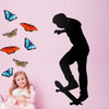 Skateboard Spacewalk Silhouette Wall Decal (6 Sizes Available)