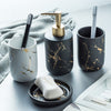 Ceramic imitation marble Bathroom Accessory Set