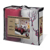 Comforter 3 Piece Set Double/Queen Printed Buffalo Plaid Red/Black