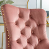 Velvet Upholstered Tufted Button  Office Chair