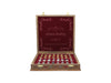 Personalized 13.5 Inches Chess Set Red - Gift Idea for Anyone on Any Occasion - Bronze Silver Chess Pieces