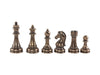 Bronze Silver Chess Pieces - Classic Metal Chessmen - Handmade Metal 32 Chess Pieces - Classic Metal Chess Figures