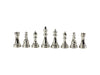 Bronze Silver Chess Pieces - Classic Metal Chessmen - Handmade Metal 32 Chess Pieces - Classic Metal Chess Figures