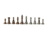 Bronze Silver Chess Pieces - Classic Metal Chessmen - Handmade Metal 32 Chess Pieces - Classic Metal Chess Figures