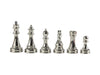 Bronze Silver Chess Pieces - Classic Metal Chessmen - Handmade Metal 32 Chess Pieces - Classic Metal Chess Figures