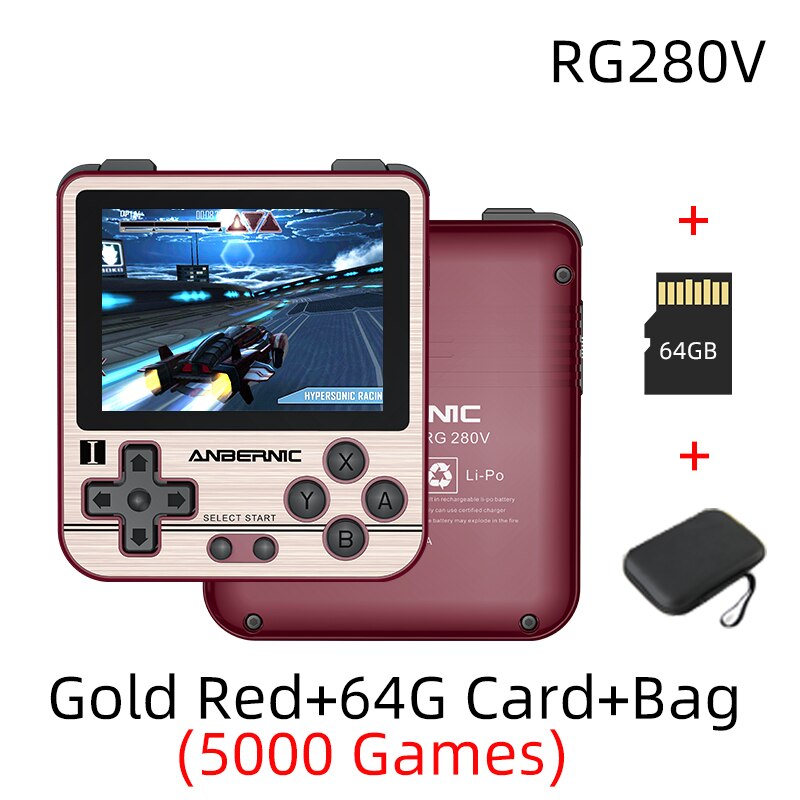 ANBERNIC 280V RG280V Retro Game Console Open Sourse System 5000 Games PS1  Player Portable Pocket RG280V Handheld Game Console