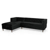 Tufted Velvet Sectional Storage Sofa with Chaise Lounge