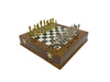 Personalized 10.8 Inches Chess Set Black - Gift Idea for Anyone on Any Occasion - Golden Silver Mythology Chess Pieces