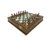 Personalized 16.5 Inches Chess Set Green - Gift Idea for Anyone on Any Occasion - Bronze Silver Chess Pieces