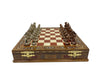 Personalized 13.5 Inches Chess Set Red - Gift Idea for Anyone on Any Occasion - Bronze Silver Chess Pieces