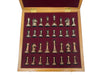 Personalized 13.5 Inches Chess Set Red - Gift Idea for Anyone on Any Occasion - Bronze Silver Chess Pieces