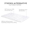 3 INCH DOWN ALTERNATIVE MATTRESS TOPPER