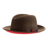 King (Cocoa Brown) Center Creased Fedora Hat